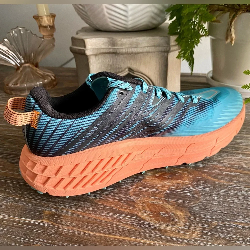 HOKA Speedgoat 4 Trail Running Walking Athletic Sneakers Shoes 6.5 Blue